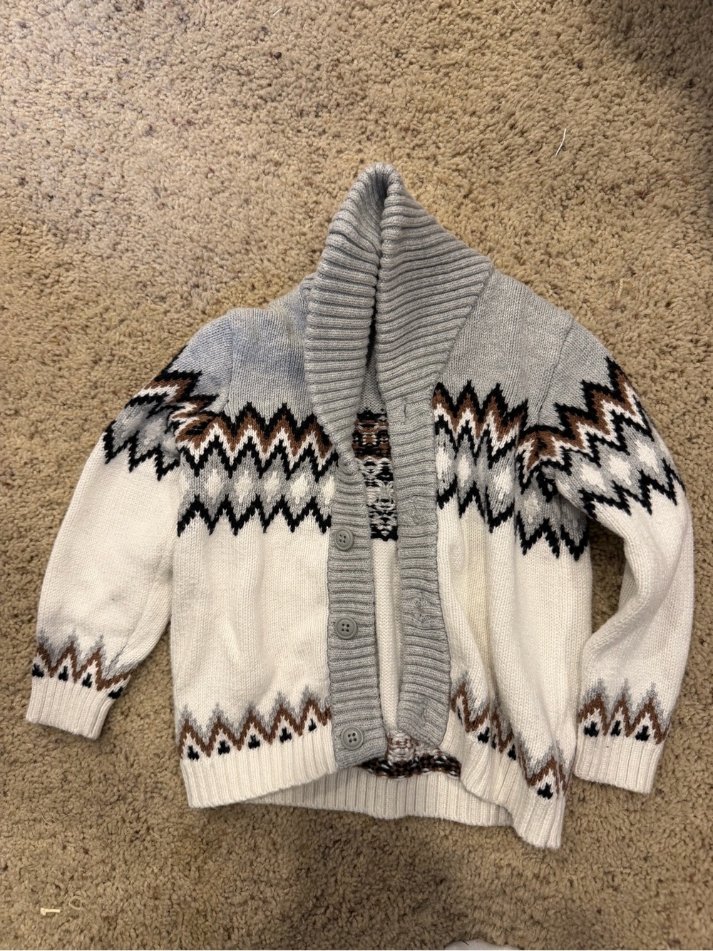 Janie and Jack fair isle boys cardigan